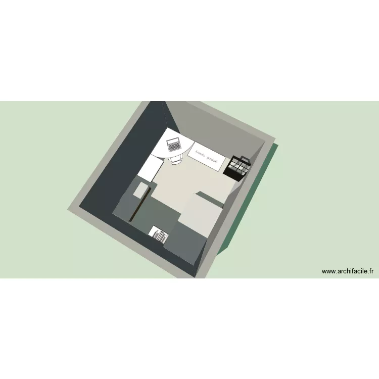 chambre. Plan de 1 Pièce et 19 m² chambre. Plan de 1 Pièce et 19 m²