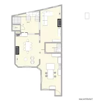 plan Dulud RDC cot&eacute; - post travaux variante