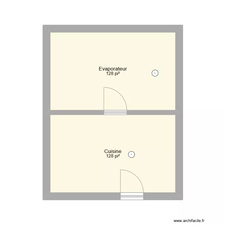 Cabane a sucre. Plan de 2  et 24 m²