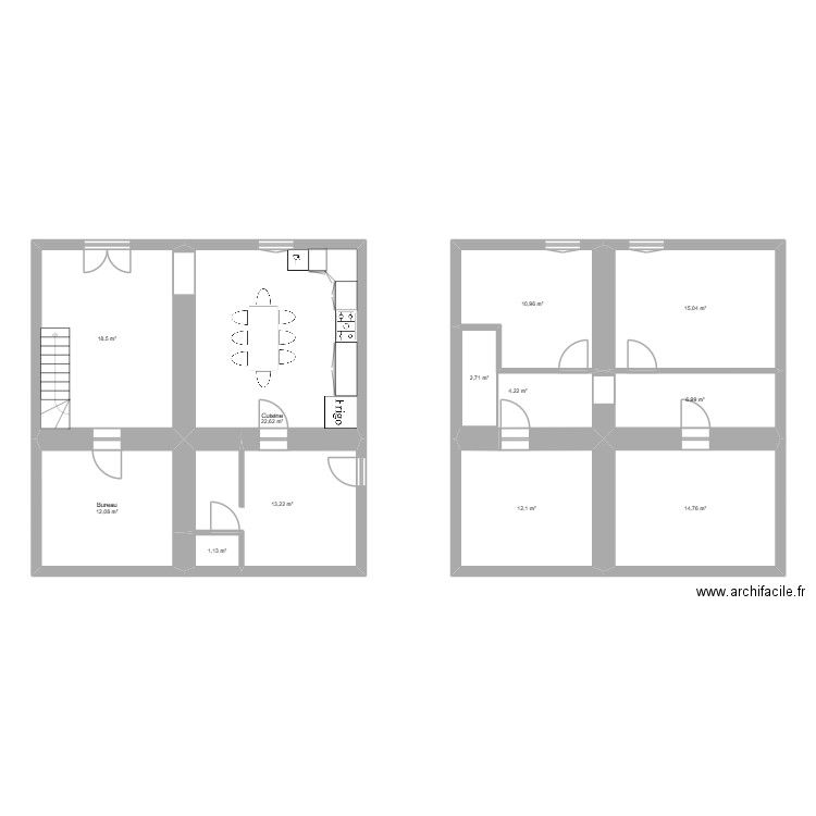 MAISON CLARA. Plan de 12 pièces et 137 m2