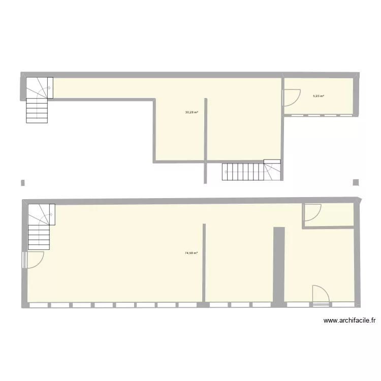 Lions. Plan de 3 pièces et 111 m²