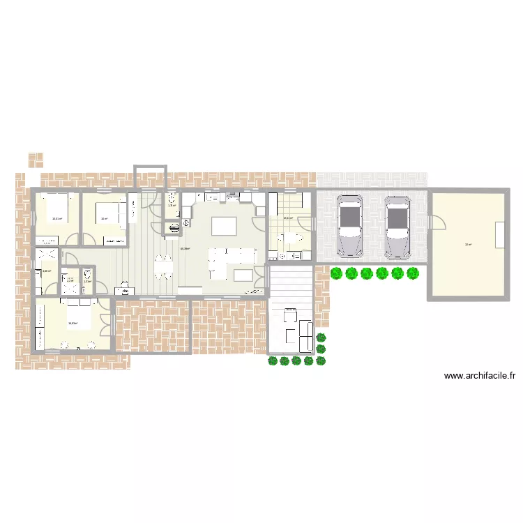 nouvelle maison 2. Plan de 11  et 170 m²