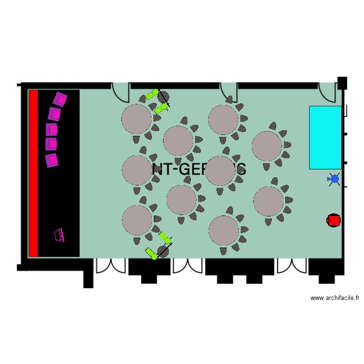 implantation Georgina Mandarin. Plan de 0 pièce et 0 m2