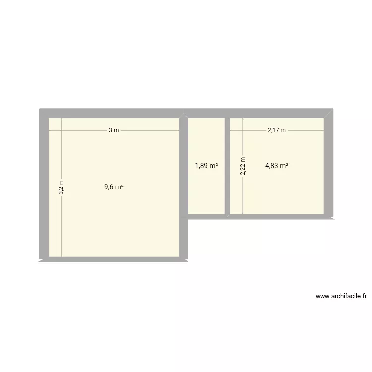 Maison. Plan de 3 et 16 m² Maison. Plan de 3 et 16 m²