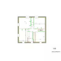 PLAN DISTRIBUTION EAU FROIDE ET EAU CHAUDE - ROUXEL - R+2
