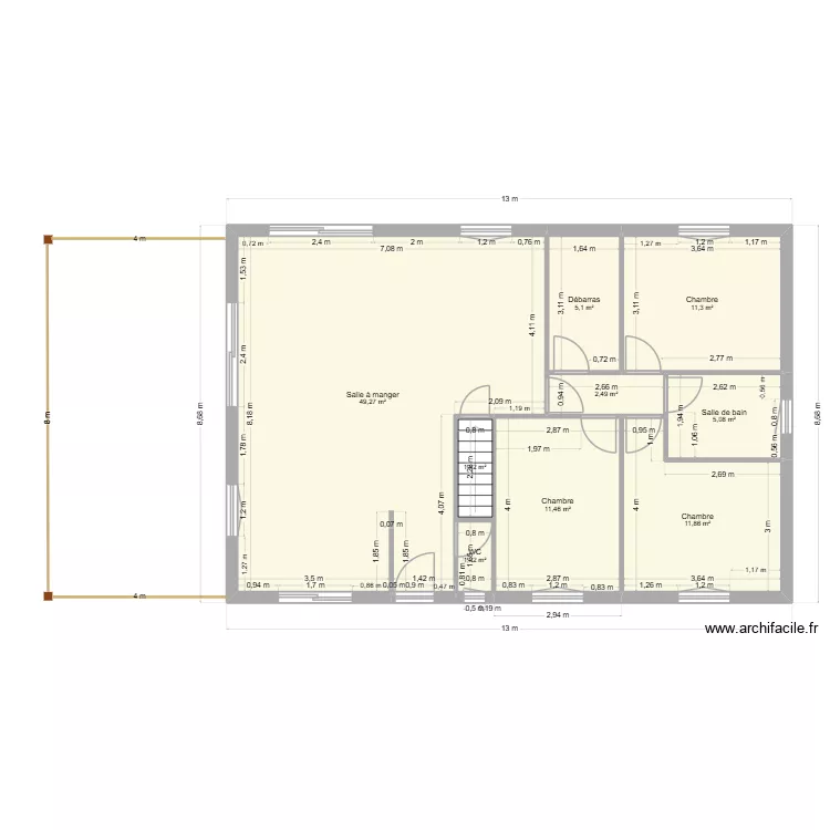maisovvv n2. Plan de 11  et 201 m²