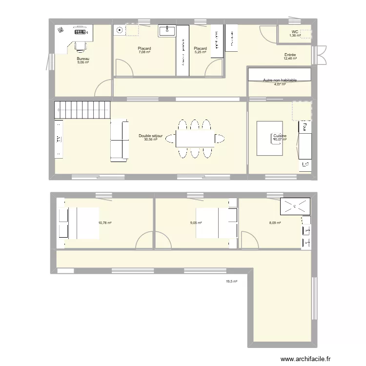 maison. Plan de 12 et 127 m² maison. Plan de 12 et 127 m²