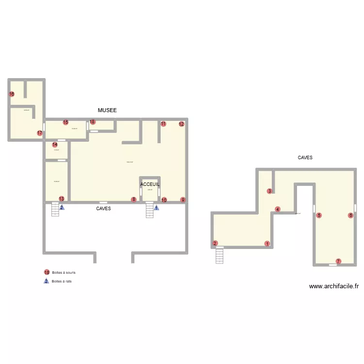 MUSEE D ARTS ANCIENS. Plan de 