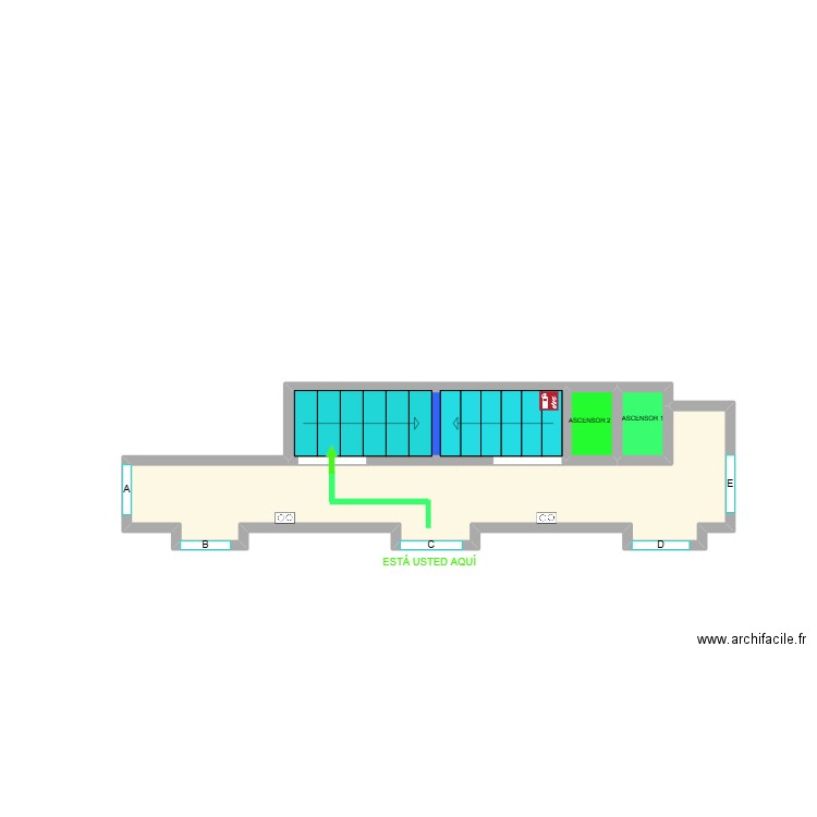 PLANO EVACIACIÓN MARISCA 4. Plan de 0 pièce et 0 m2