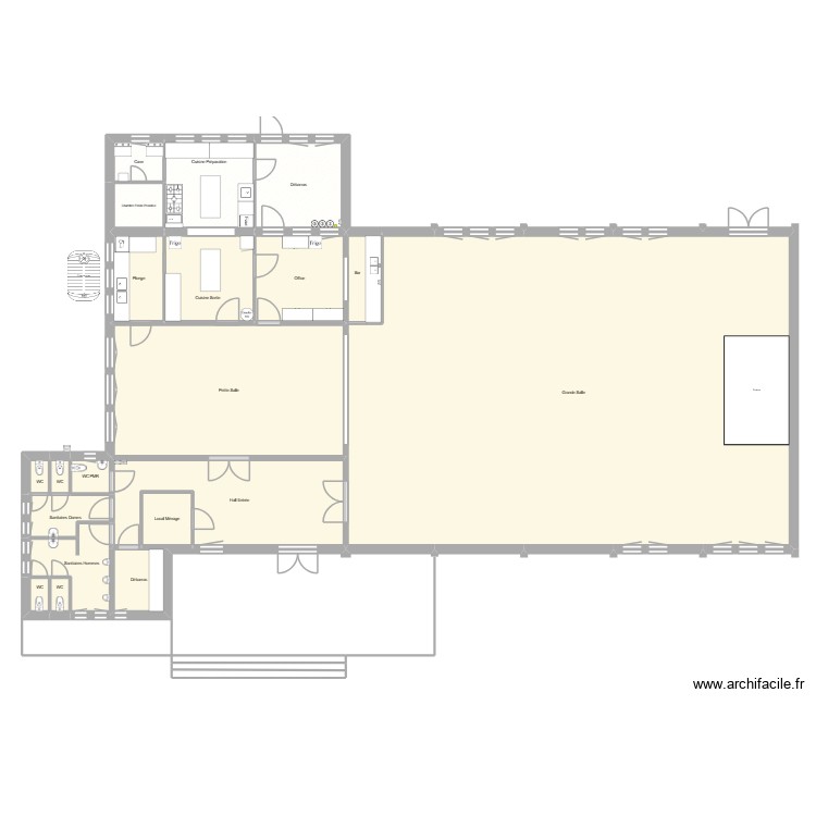 salle volksberg. Plan de 0 pièce et 0 m2