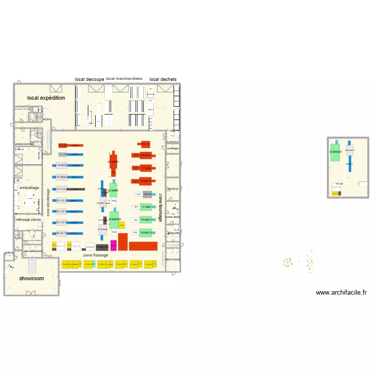 ATELIER FRAIPONT NEW PLAN MACHINES 7. Plan de 44 et 4043 m² ATELIER FRAIPONT NEW PLAN MACHINES 7. Plan de 44 et 4043 m²