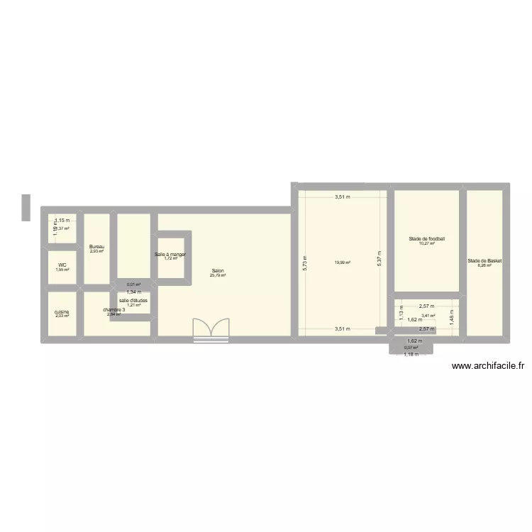 ma maison. Plan de 14  et 81 m²