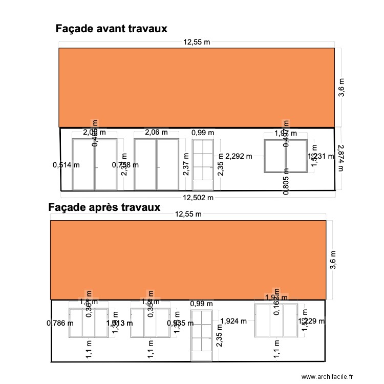 facade jardin. Plan de 0 pièce et 0 m2