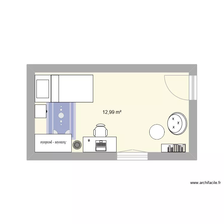 chambre. Plan de 1 et 13 m² chambre. Plan de 1 et 13 m²