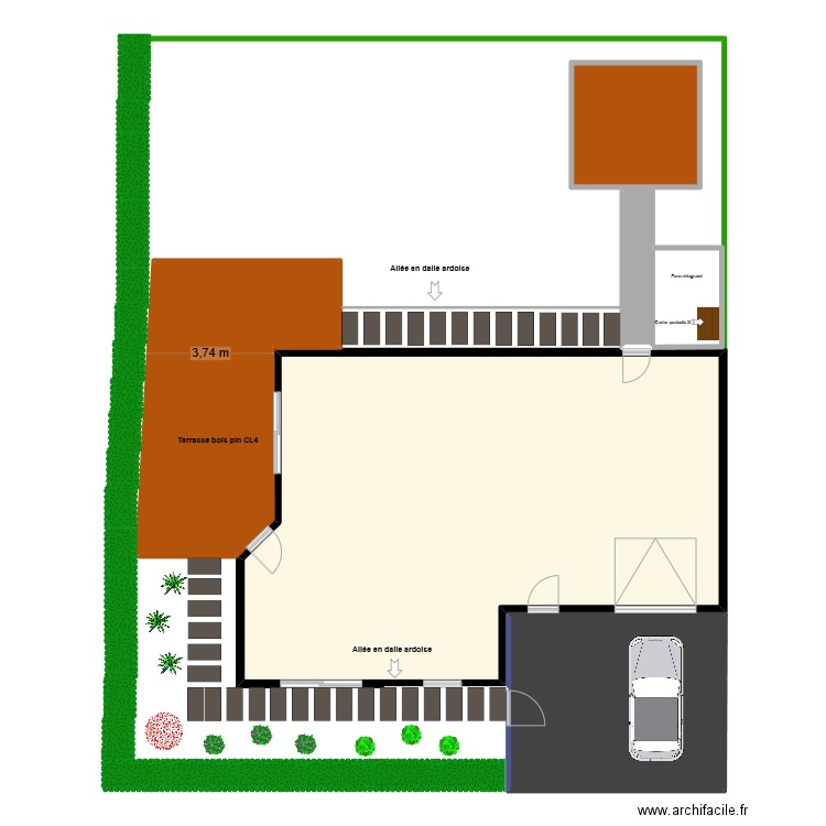 besse. Plan de 6 pièces et 205 m2