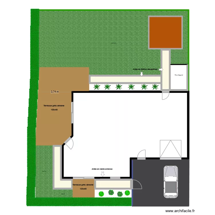 besse. Plan de 10  et 223 m²