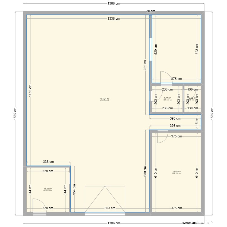 Garage Du Pont Accessibilité. Plan de 5 pièces et 196 m2