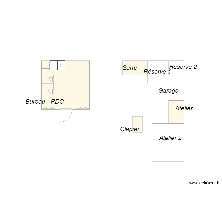 Croquis CHARRIER. Plan de 7 pièces et 5 m2