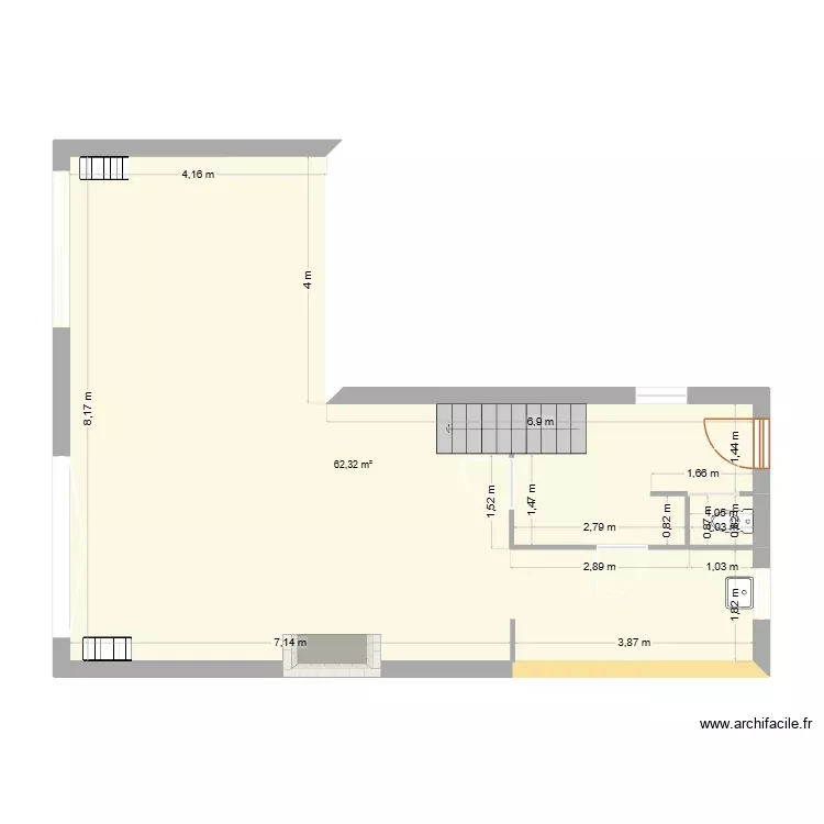 Emmerin. Plan de 1 Pièce et 62 m²