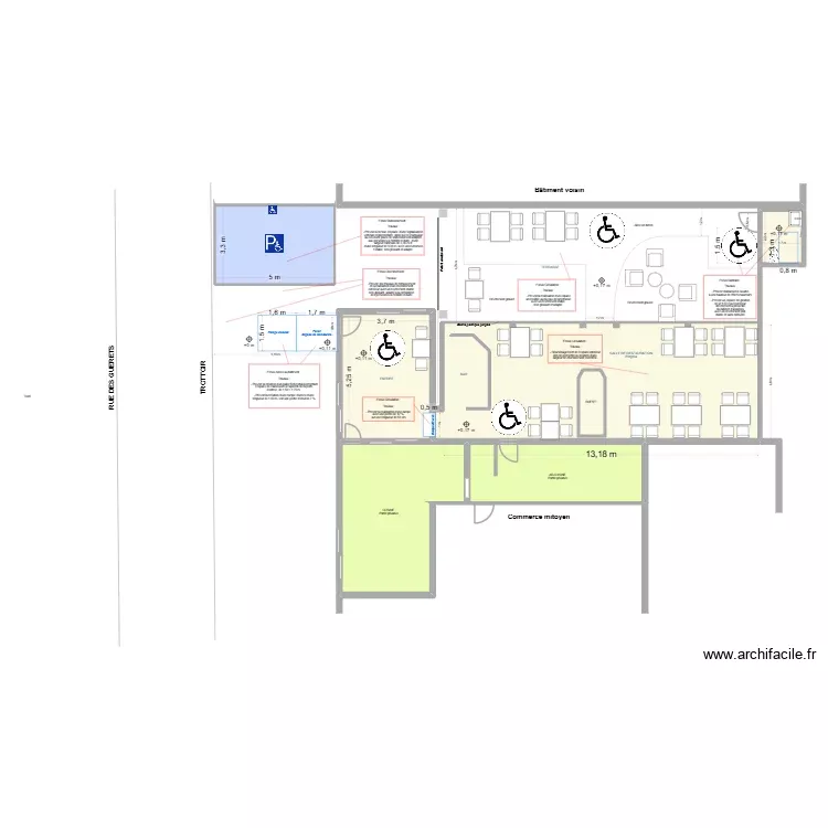 La CANTINE AP TRAVAUX. Plan de 7 Pièces et 151 m² La CANTINE AP TRAVAUX. Plan de 7 Pièces et 151 m²