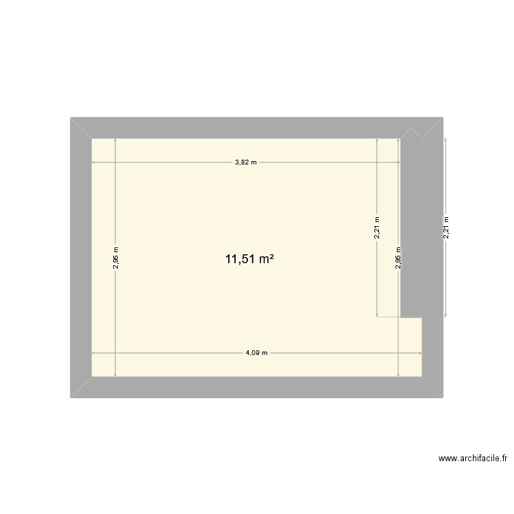 SEJOUR. Plan de 1 pièce et 12 m2