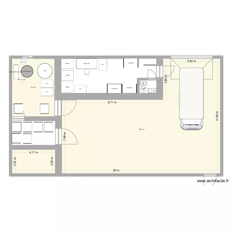 miel. Plan de 2 et 163 m² miel. Plan de 2 et 163 m²
