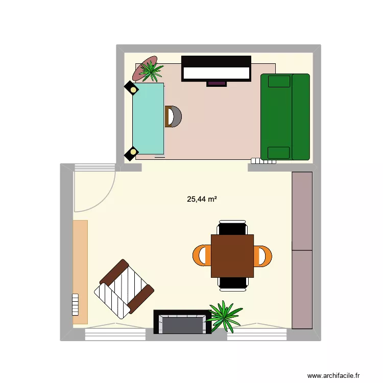 Salon 2. Plan de 1 et 25 m² Salon 2. Plan de 1 et 25 m²