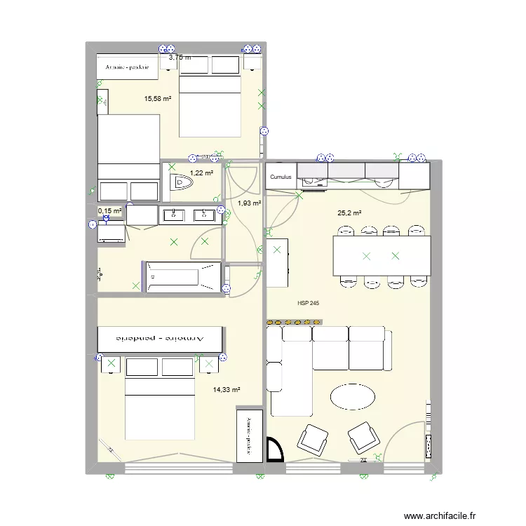 Auron - Cloisonnement - Amenagement 2. Plan de 
