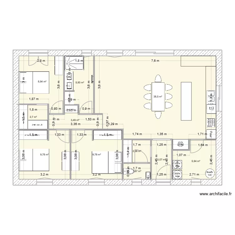 NICOLAS 2. Plan de 11  et 92 m²
