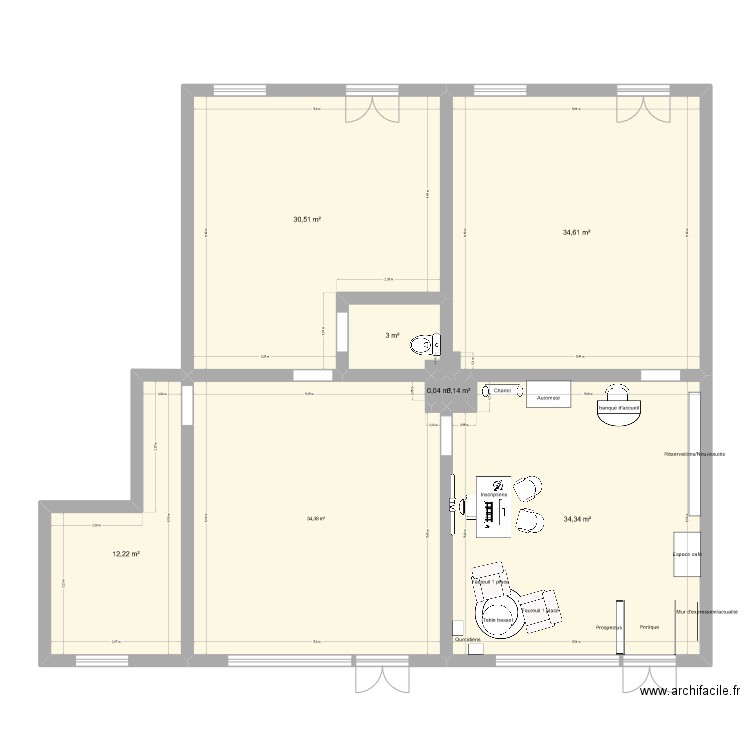 Plan Accueil Groupe 1. Plan de 8 pièces et 149 m2