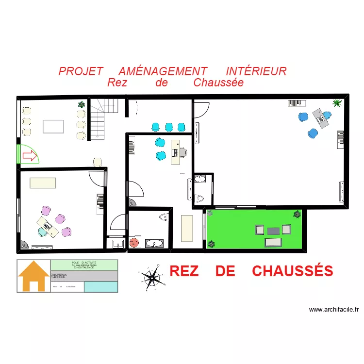 plan am&eacute;nagement int&eacute;rieur rez de chauss&eacute;e. Plan de 