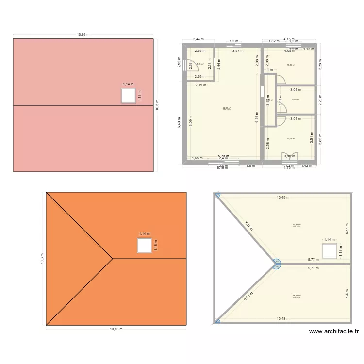 lubec4. Plan de 8  et 164 m²