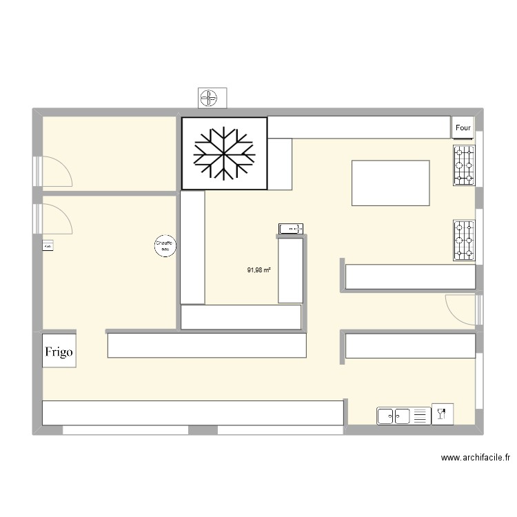 sunset 1. Plan de 1 pièce et 92 m2