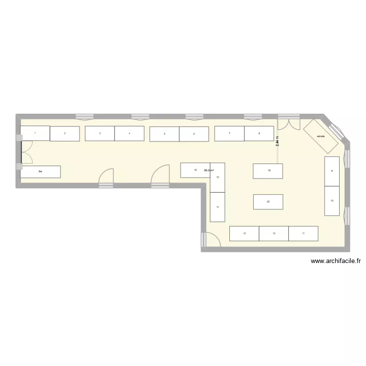 marché de noel. Plan de 1 Pièce et 87 m² marché de noel. Plan de 1 Pièce et 87 m²