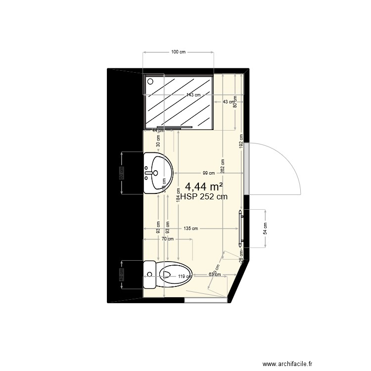 champonnois existant. Plan de 0 pièce et 0 m2