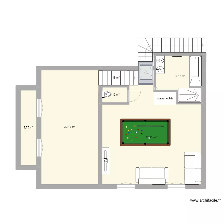CHAMBRE 3. Plan de 