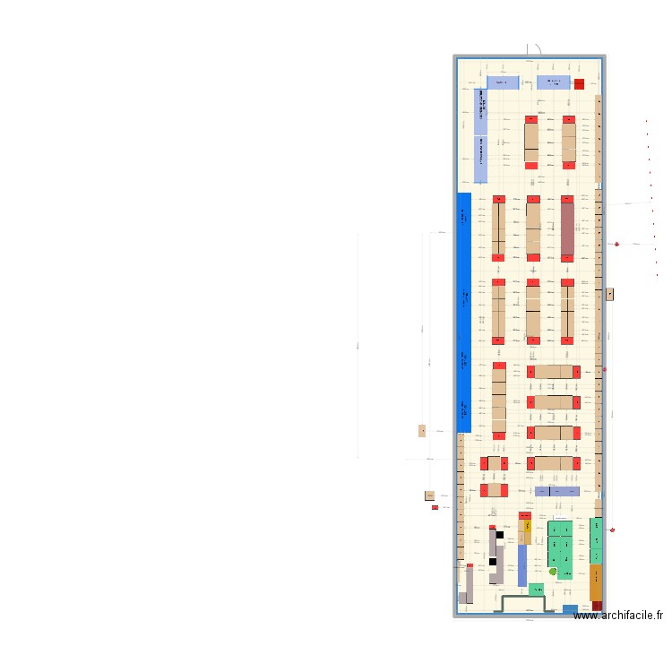 LIYA MARKET MAG2. Plan de 1 pièce et 527 m2