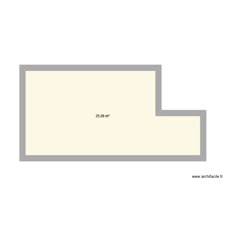 salon. Plan de 1  et 25 m²