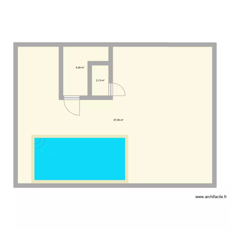 Plan terrasse sidi bouzid. Plan de 3  et 106 m²
