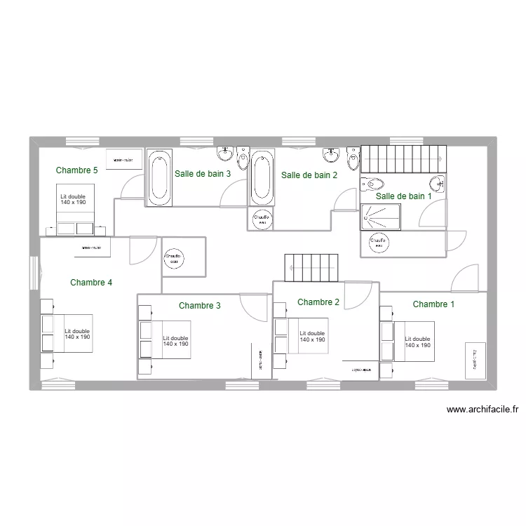 MINOTERIE 1er &eacute;tage. Plan de 