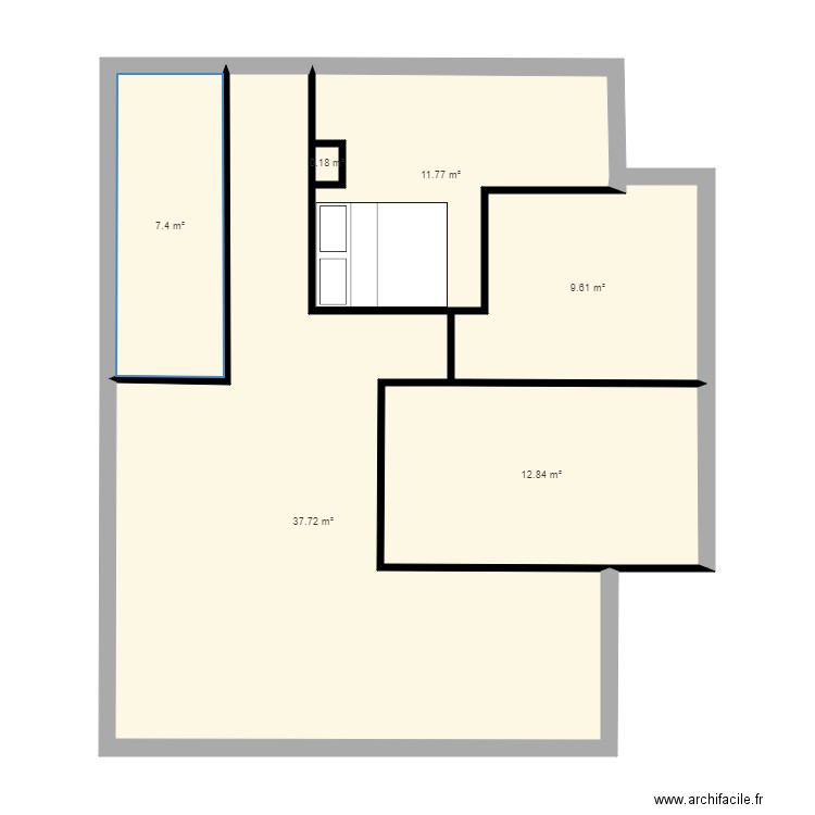 DJO_V4. Plan de 6 pièces et 80 m2