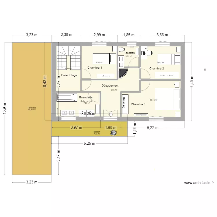 Etage projet V5. Plan de Etage projet V5. Plan de