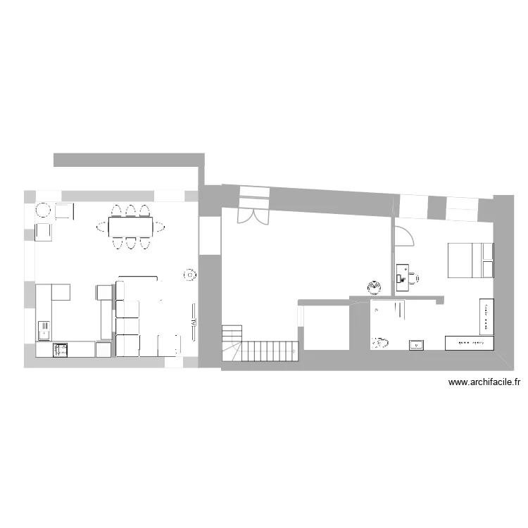 Extension 2 cuisine. Plan de 