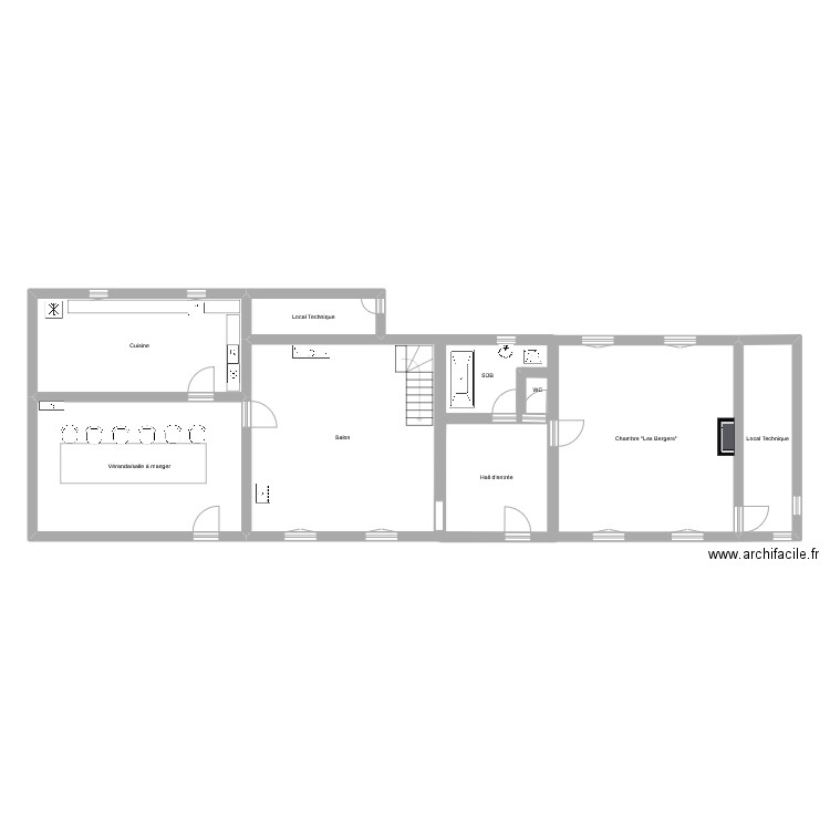 maison. Plan de 9 pièces et 137 m2
