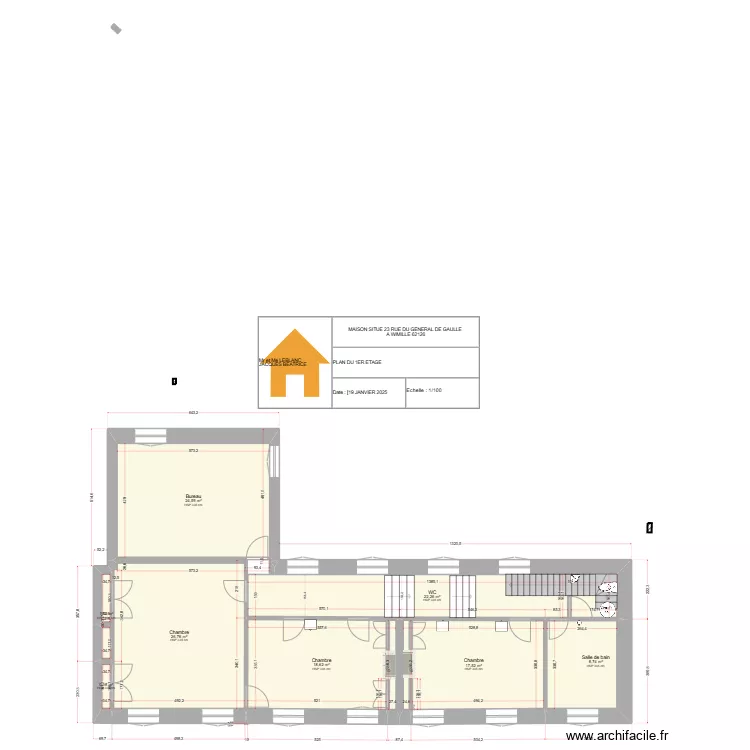wimille PLAN 1ER ETAGE . Plan de 
