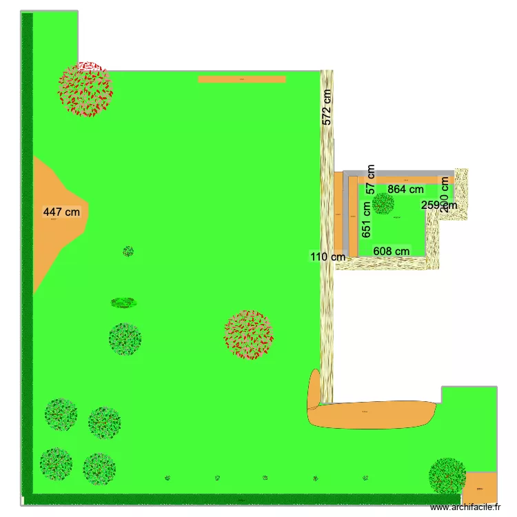 JARDIN  . Plan de 