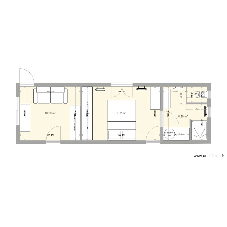 MESCHERS GARAGE AMENAGE - C. Plan de 4 pièces et 31 m2