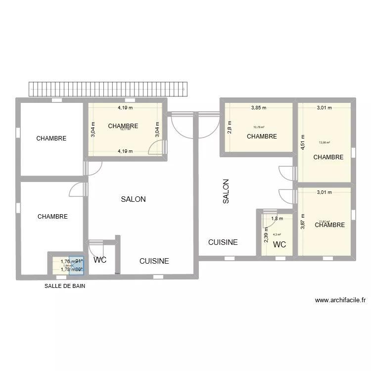 MAISON MA YASS. Plan de 6 et 55 m² MAISON MA YASS. Plan de 6 et 55 m²
