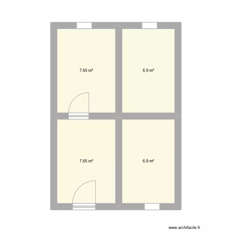 buri2026. Plan de 4  et 29 m²