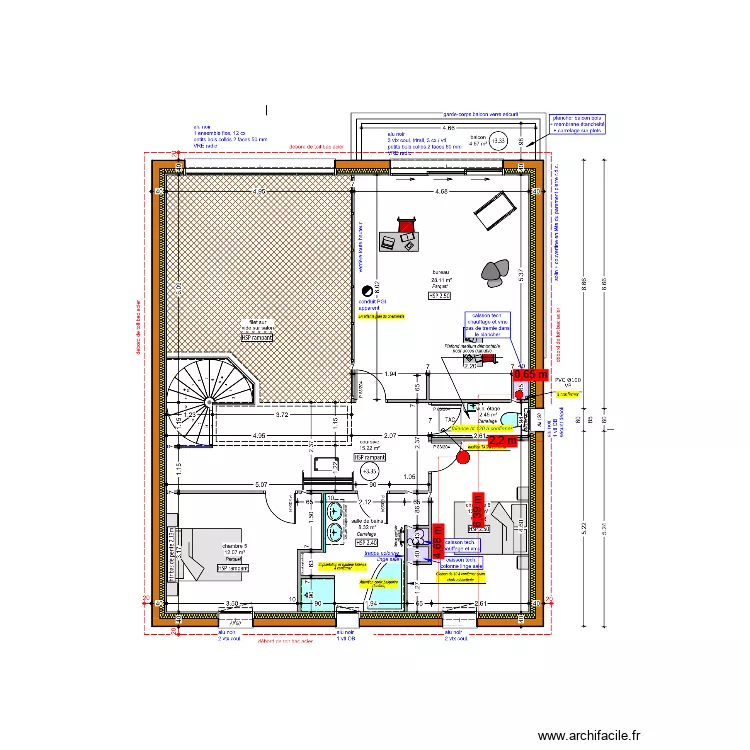 SEJOURNE ETAGE SORTIE DE TOIT. Plan de SEJOURNE ETAGE SORTIE DE TOIT. Plan de